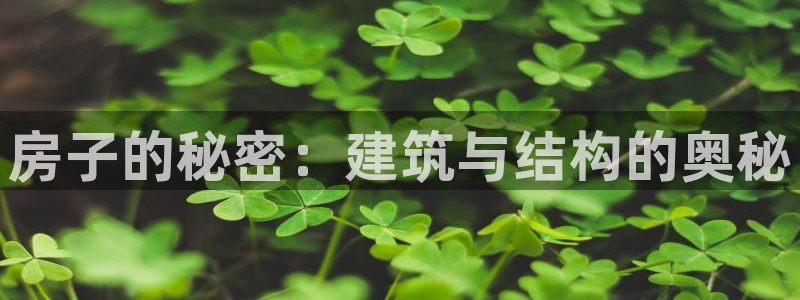 富联娱乐招商陆判官333OO：房子的秘密：建筑与结构的奥秘