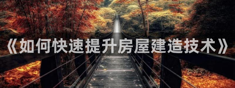 富联娱乐官网下载安卓：《如何快速提升房屋建造技术》