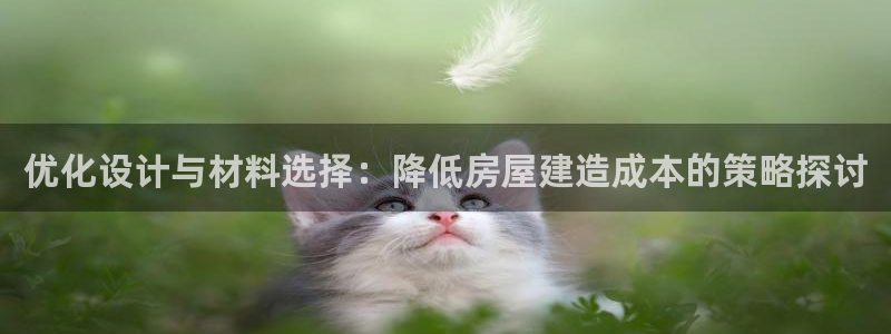 富联娱乐在线注册链接是什么：优化设计与材料选择：降低房屋建造成本的策略探讨