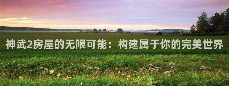 富联娱乐登陆：神武2房屋的无限可能：构建属于你的完美世界