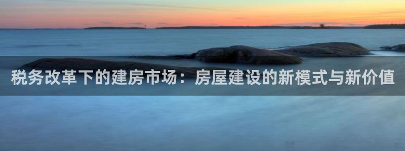 富联娱乐代理是谁的公司：税务改革下的建房市场：房屋建设的新模式与新价值
