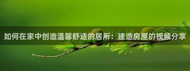 富联娱乐主管自判官333OO：如何在家中创造温馨舒适的居所：建造房屋的视频分享