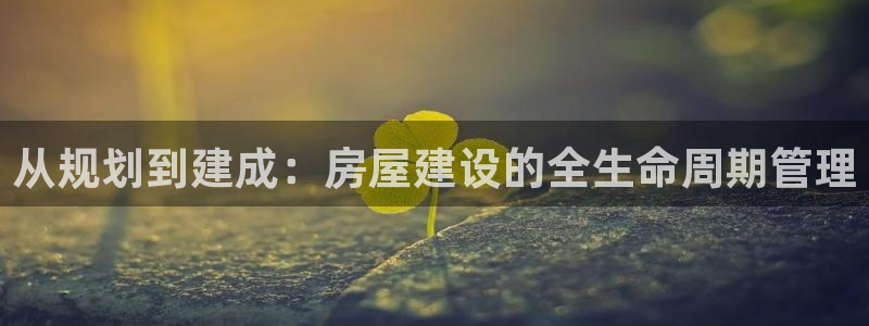富联娱乐开户流程图：从规划到建成：房屋建设的全生命周期管理